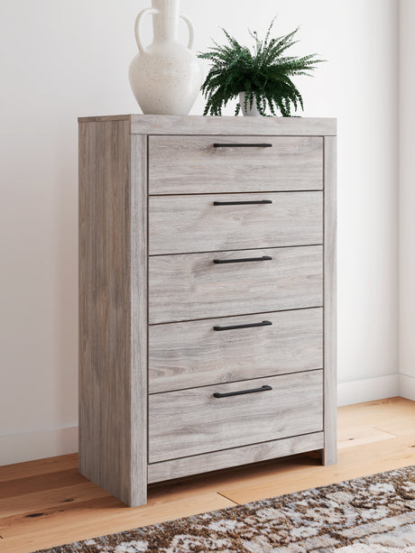 Sam's Furniture - Ashley Furniture - Broachmyn Bedroom - Five Drawer Chest / Gray - PCB1120-46