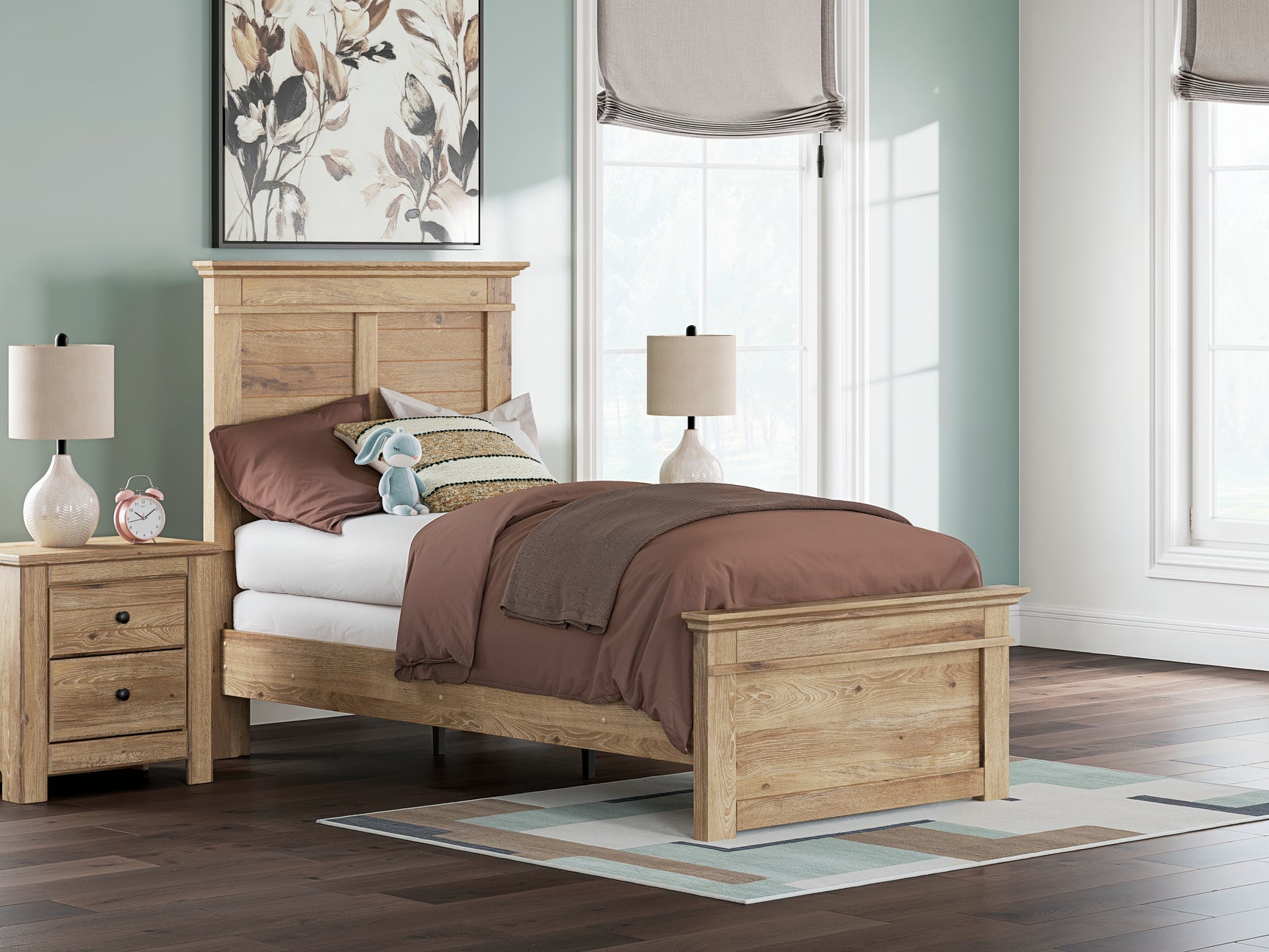 Sam's Furniture - Ashley Furniture - Makidern Bedroom - Twin Panel Bed / Tan - PCB1170B18