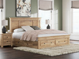 Sam's Furniture - Ashley Furniture - Makidern Bedroom - King Panel Storage Bed / Tan - PCB1170B15