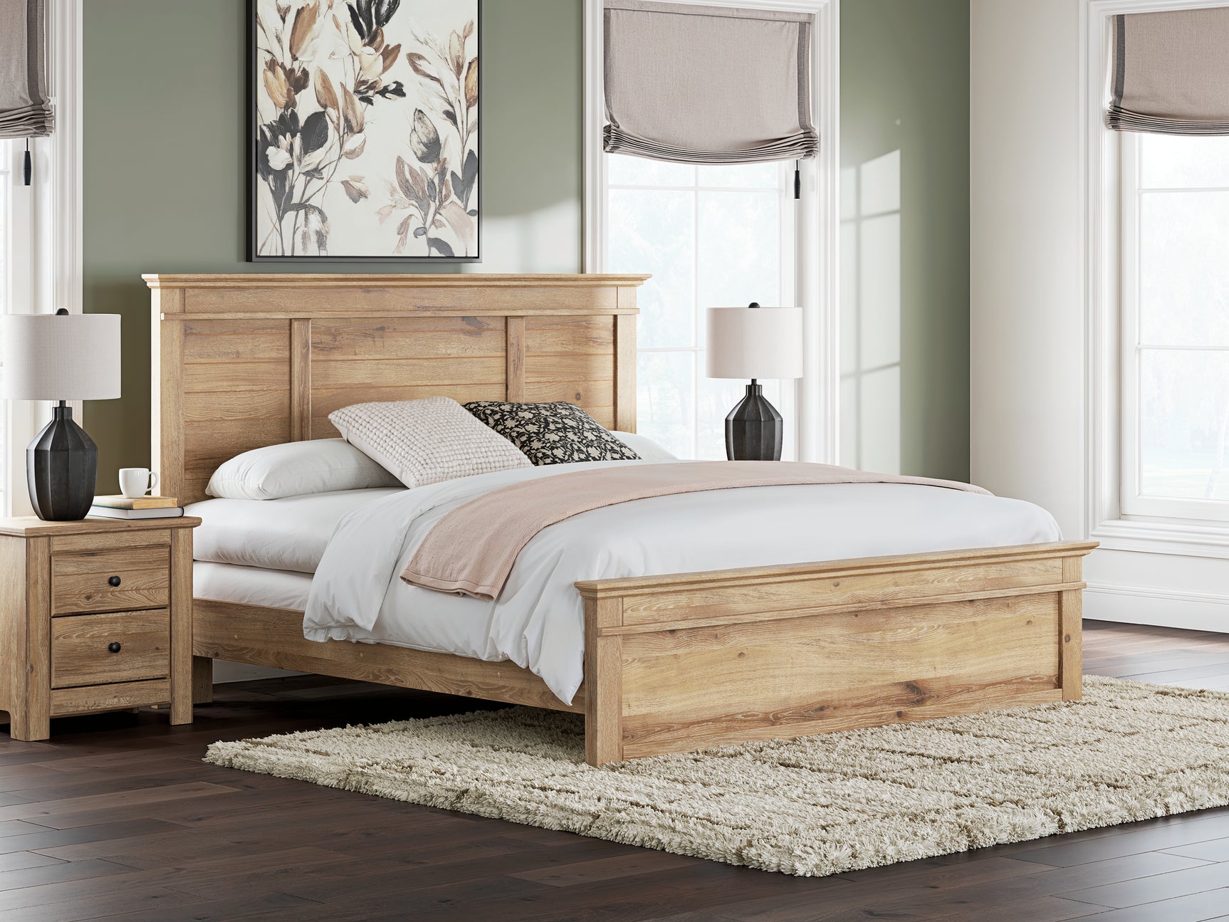 Sam's Furniture - Ashley Furniture - Makidern Bedroom - King Panel Bed / Tan - PCB1170B12