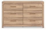Sam's Furniture - Ashley Furniture - Kinlanni Bedroom - Six Drawer Dresser / Tan - PCB1360-31