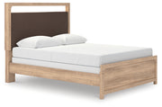 Sam's Furniture - Ashley Furniture - Kinlanni Bedroom - Queen Upholstered Panel Bed / Tan - PCB1360B4