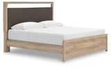 Sam's Furniture - Ashley Furniture - Kinlanni Bedroom - King Upholstered Platform Bed / Tan - PCB1360B16