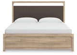 Sam's Furniture - Ashley Furniture - Kinlanni Bedroom - King Upholstered Panel Bed / Tan - PCB1360B15
