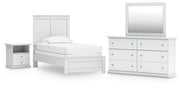 Sam's Furniture - Ashley Furniture - Bostwick Shoals Twin Panel Bed, Dresser, Mirror and Nightstand - Twin Panel Bed, Dresser, Mirror and Nightstand - B139B60