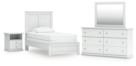 Sam's Furniture - Ashley Furniture - Bostwick Shoals Twin Panel Bed, Dresser, Mirror and Nightstand - Twin Panel Bed, Dresser, Mirror and Nightstand - B139B60