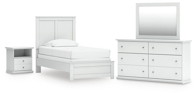 Sam's Furniture - Ashley Furniture - Bostwick Shoals Twin Panel Bed, Dresser, Mirror and Nightstand - Twin Panel Bed, Dresser, Mirror and Nightstand - B139B60
