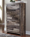 Sam's Furniture - Ashley Furniture - Derekson Bedroom - King Panel Bed with 2 Side Storage / Multi Gray - B200B44