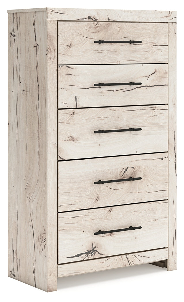 Sam's Furniture - Ashley Furniture - Lawroy Bedroom - Full Panel Bed with Storage / Light Natural - B2310B42