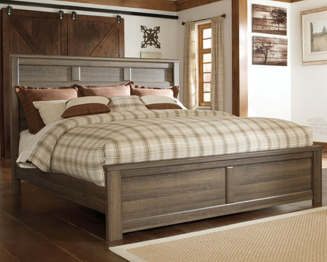 Sam's Furniture - Ashley Furniture - Juararo Bedroom - California King Panel Bed / Dark Brown - B251B14