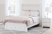 Sam's Furniture - Ashley Furniture - Mollviney Bedroom - Two Drawer Night Stand / White - B2540-92
