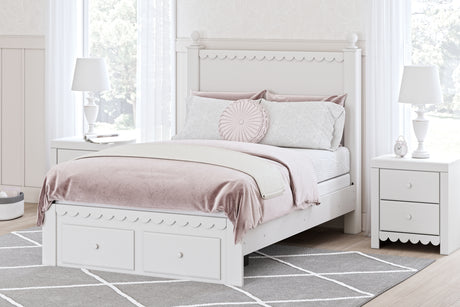 Sam's Furniture - Ashley Furniture - Mollviney Bedroom - Two Drawer Night Stand / White - B2540-92