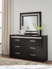 Sam's Furniture - Ashley Furniture - Shoralli Bedroom - Dresser and Mirror / Black - B2611B1