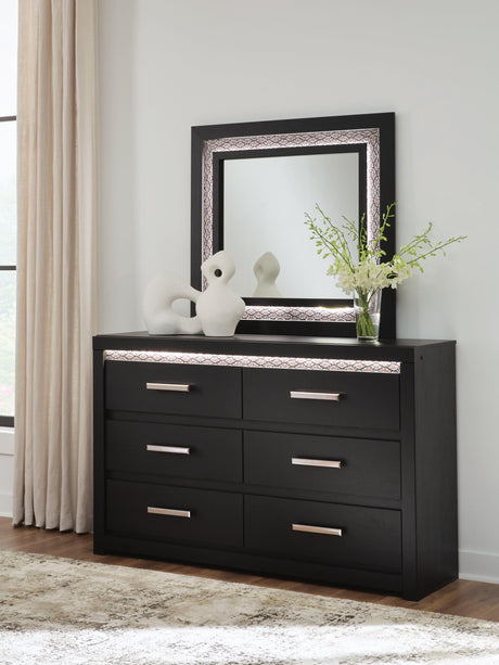 Sam's Furniture - Ashley Furniture - Shoralli Bedroom - Dresser and Mirror / Black - B2611B1