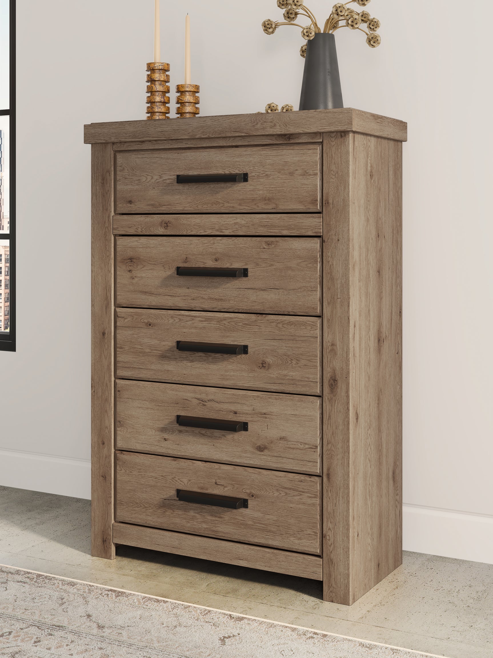 Sam's Furniture - Ashley Furniture - Oliandon Bedroom - Five Drawer Chest - PCB2844-46