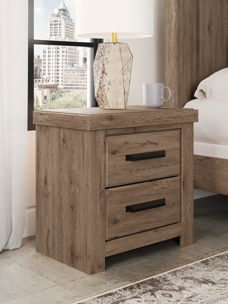 Sam's Furniture - Ashley Furniture - Oliandon Bedroom - Two Drawer Night Stand / Light Brown - PCB2844-92