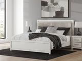 Sam's Furniture - Ashley Furniture - Zuraleus Bedroom - King Upholstered Panel Platform Bed / White - PCB3381B8