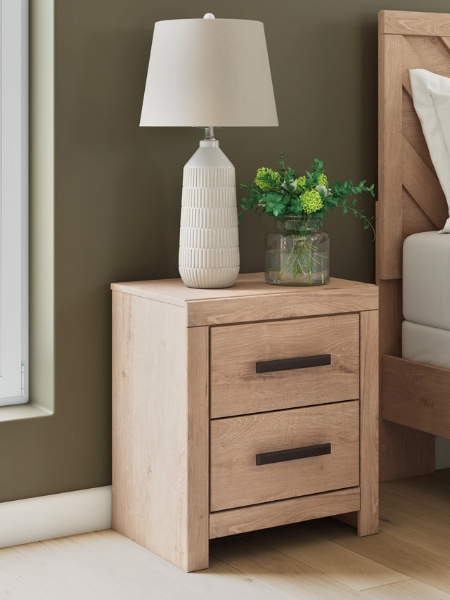 Sam's Furniture - Ashley Furniture - Sanginlane Bedroom - Five Drawer Chest / Tan - B3787-46