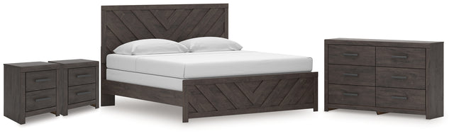 Sam's Furniture - Ashley Furniture - Prendonea King Panel Bed, Dresser and 2 Nightstands - King Panel Bed, Dresser and 2 Nightstands - B3789B13
