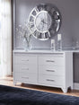 Sam's Furniture - Ashley Furniture - Jarlee Bedroom - California King Upholstered Panel Bed / White - PCB392B5