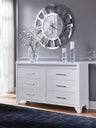 Sam's Furniture - Ashley Furniture - Jarlee Bedroom - California King Upholstered Panel Bed / White - PCB392B5