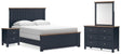 Sam's Furniture - Ashley Furniture - Landocken Queen Panel Bed, Dresser, Mirror and Nightstand - Queen Panel Bed, Dresser, Mirror and Nightstand - B414B18