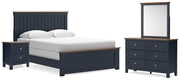 Sam's Furniture - Ashley Furniture - Landocken Queen Panel Bed, Dresser, Mirror and Nightstand - Queen Panel Bed, Dresser, Mirror and Nightstand - B414B18