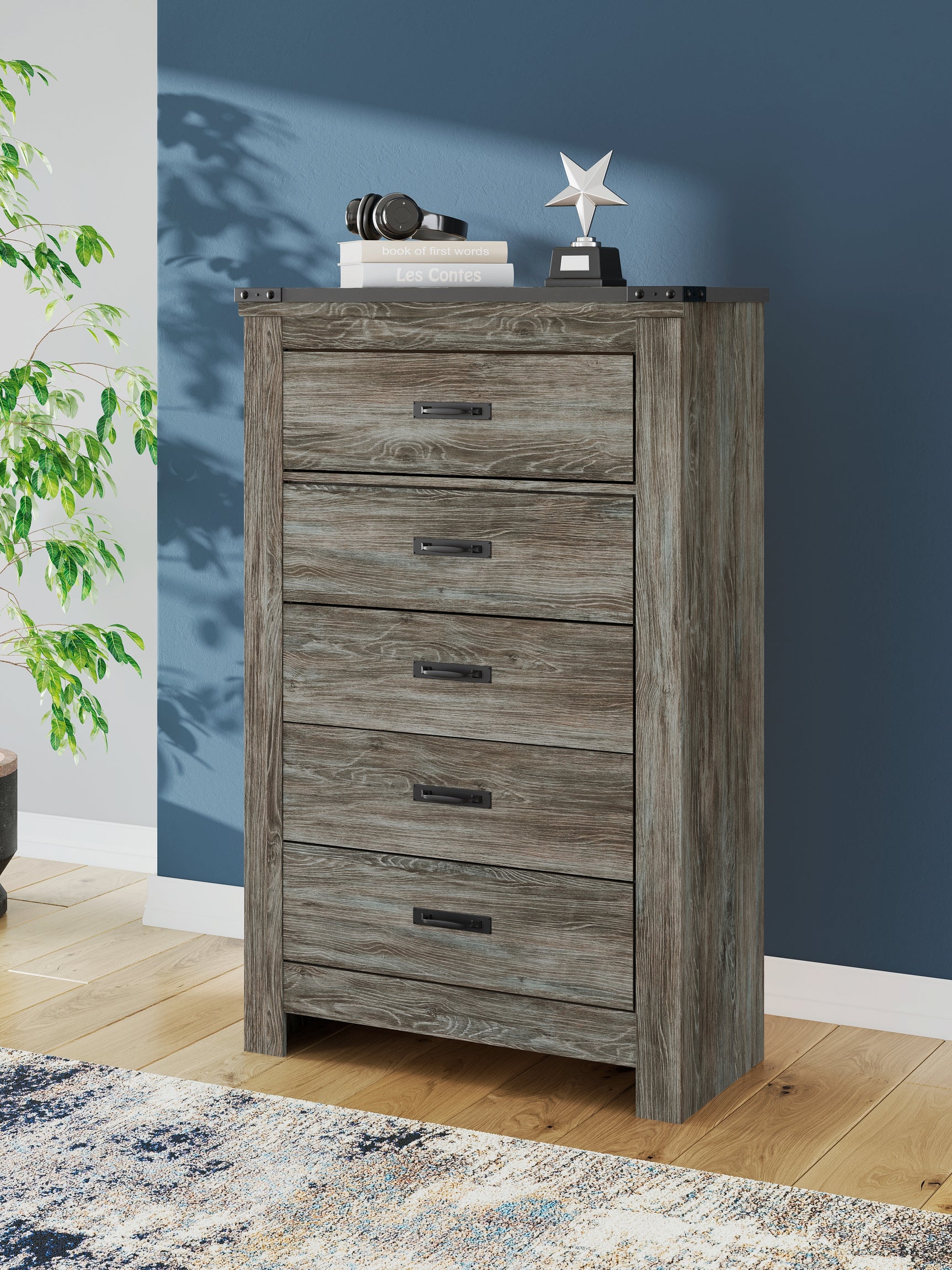 Sam's Furniture - Ashley Furniture - Frandern Bedroom - Full Panel Bed with Storage / Black/Gray - B4480B24