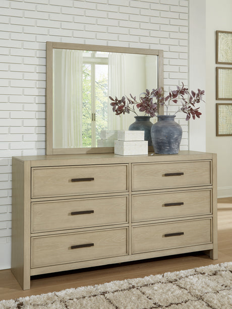 Sam's Furniture - Ashley Furniture - Calmoro Bedroom - Dresser and Mirror / Gray - B602B1