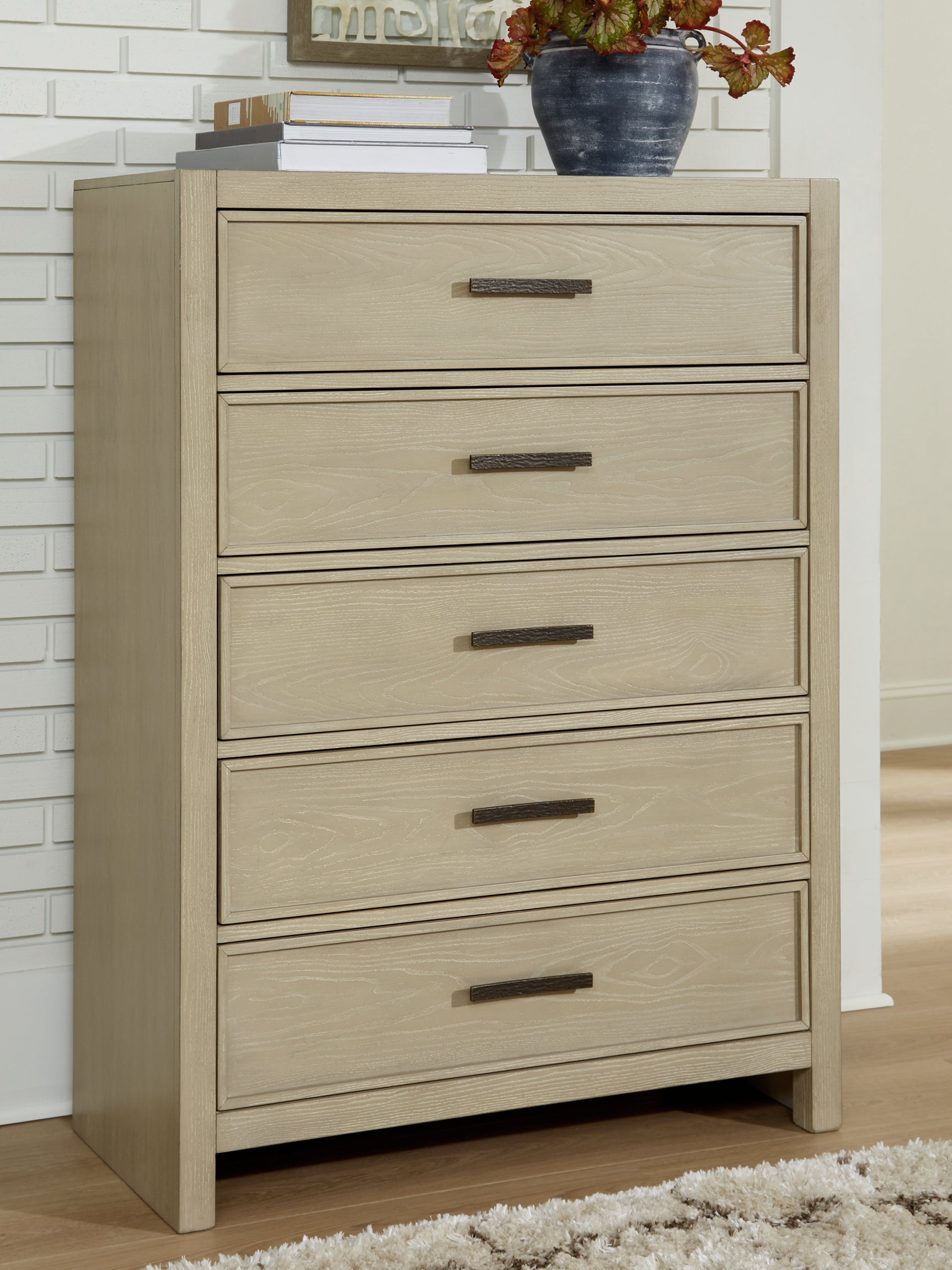 Sam's Furniture - Ashley Furniture - Calmoro Bedroom - Five Drawer Chest / Gray - B602-46