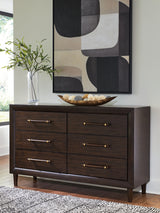 Sam's Furniture - Ashley Furniture - Dantenton Bedroom - Dresser / Merlot - B611-31