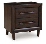 Sam's Furniture - Ashley Furniture - Dantenton Bedroom - Two Drawer Night Stand / Merlot - B611-92