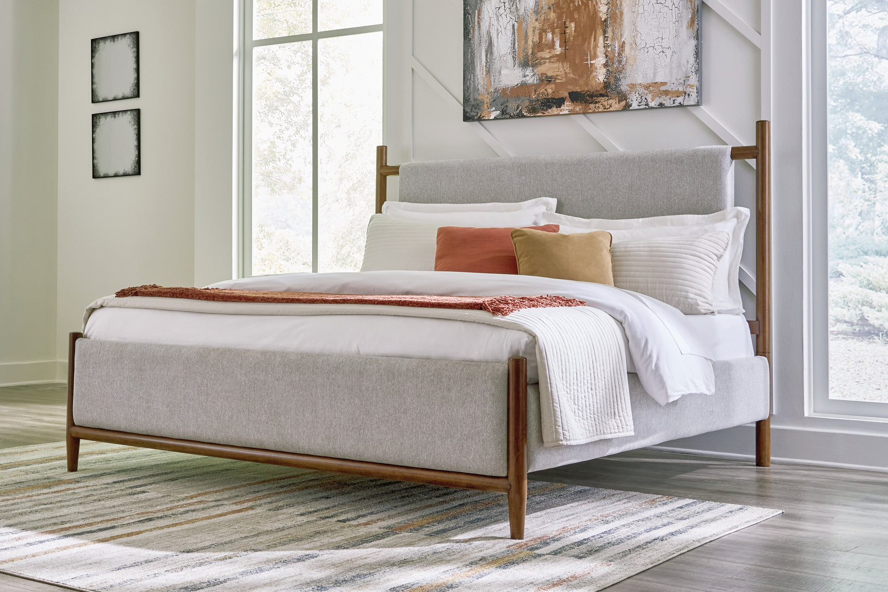 Sam's Furniture - Ashley Furniture - Lyncott Bedroom - California King Upholstered Bed / Brown - B615B7