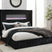 Sam's Furniture - Ashley Furniture - Tayleena Bedroom - King Upholstered Bed with Fireplace and Wireless Audio - PCB620B2