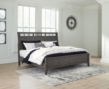Sam's Furniture - Ashley Furniture - Montillan Bedroom - King Panel Bed / Grayish Brown - B651B4