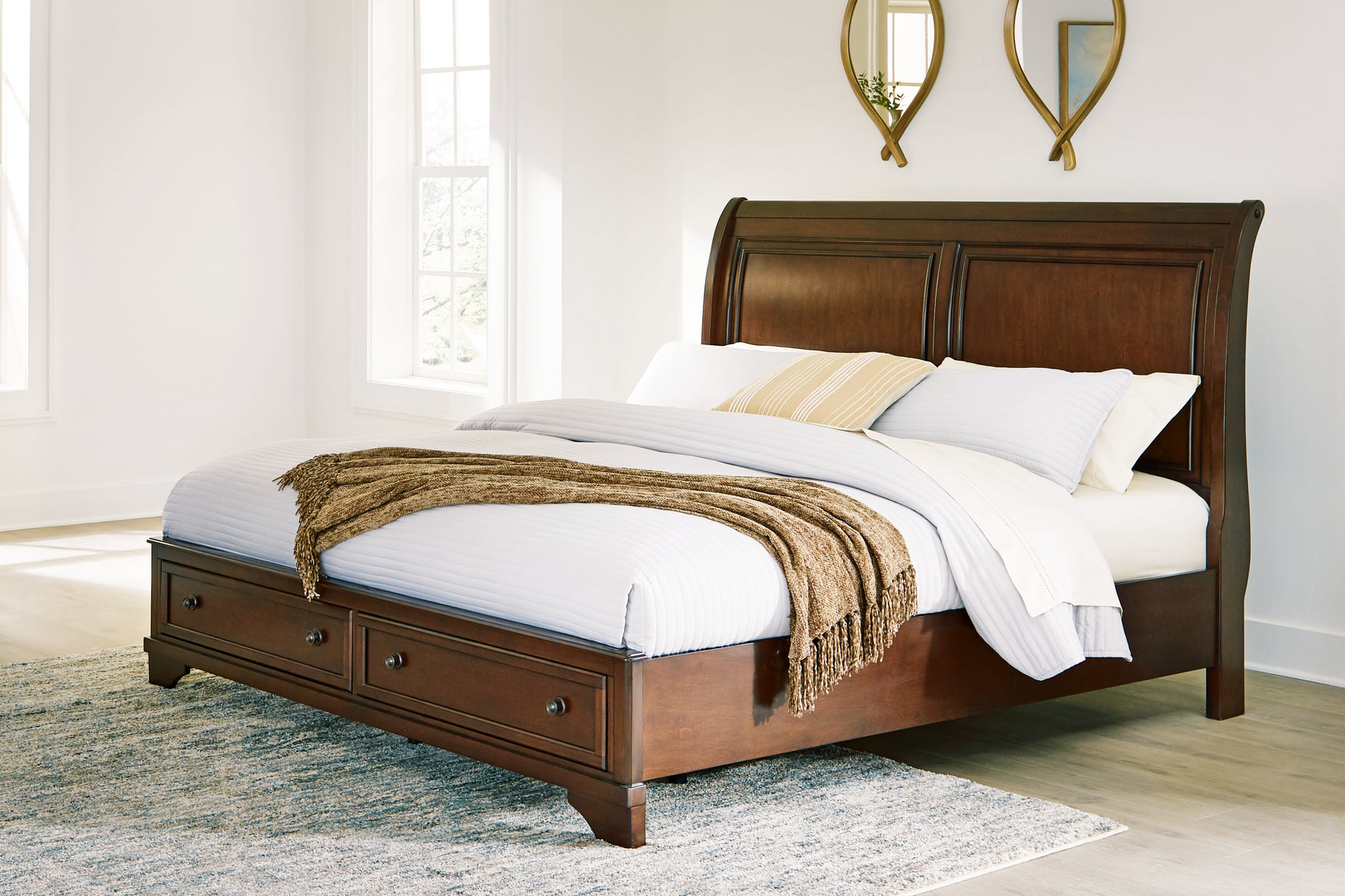 Sam's Furniture - Ashley Furniture - Trellington Bedroom - Queen Sleigh Storage Bed / Brown - B716B1