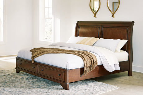 Sam's Furniture - Ashley Furniture - Trellington Bedroom - Queen Sleigh Storage Bed / Brown - B716B1