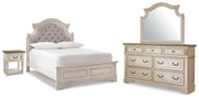 Sam's Furniture - Ashley Furniture - Realyn King Panel Bed, Dresser, Mirror and Nightstand - King Panel Bed, Dresser, Mirror and Nightstand - B743B78