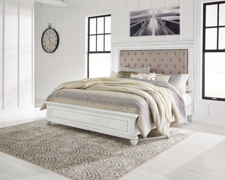 Sam's Furniture - Ashley Furniture - Kanwyn Bedroom - King Panel Bed / Whitewash - B777B10