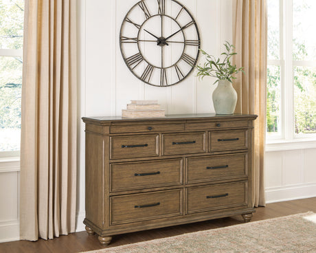 Sam's Furniture - Ashley Furniture - Karallin Bedroom - Dresser / Medium Brown - PCB782-31