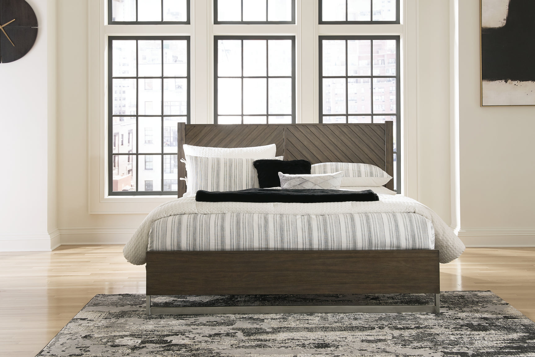 Sam's Furniture - Ashley Furniture - Arkenton Bedroom - California King Panel Bed / Grayish Brown - B786B5