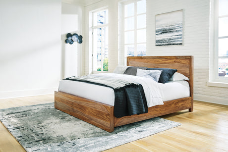 Sam's Furniture - Ashley Furniture - Dressonni Bedroom - King Panel Bed / Brown - B790B4