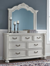 Sam's Furniture - Ashley Furniture - Montelaine Bedroom - Dresser and Mirror / Antique White - B795B1