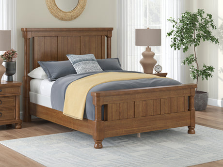 Sam's Furniture - Ashley Furniture - Rowlenstown Bedroom - Queen Poster Bed / Brown - PCB824B2