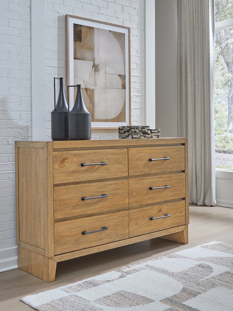 Sam's Furniture - Ashley Furniture - Sherbana Bedroom - Dresser / Light Brown - B833-31