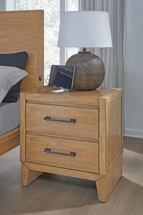 Sam's Furniture - Ashley Furniture - Sherbana Bedroom - Two Drawer Night Stand / Light Brown - B833-92