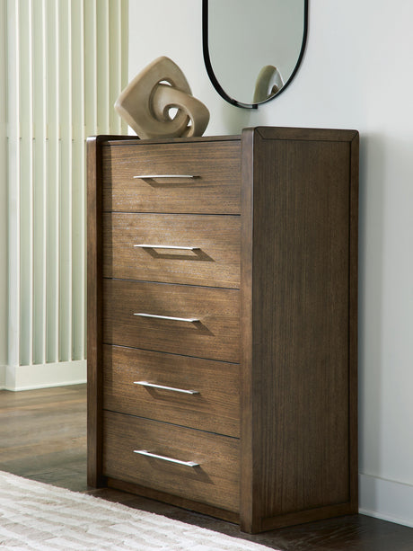 Sam's Furniture - Ashley Furniture - Marxmore Bedroom - Five Drawer Chest / Brown - B863-46