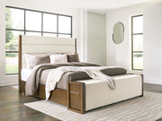 Sam's Furniture - Ashley Furniture - Marxmore Bedroom - Queen Upholstered Storage Bed / Brown - B863B2