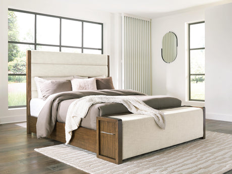 Sam's Furniture - Ashley Furniture - Marxmore Bedroom - Queen Upholstered Storage Bed / Brown - B863B2