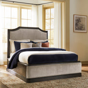Sam's Furniture - Ashley Furniture - Wickenger Bedroom - Queen Upholstered Panel Bed / Dark Brown - PCB889B2